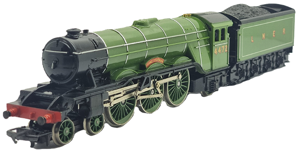Green model train